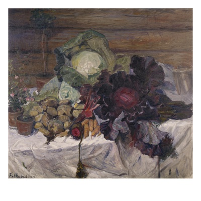Vegetables, 1906 (Oil On Canvas) by Bernhard Dorotheus Folkestad Pricing Limited Edition Print image