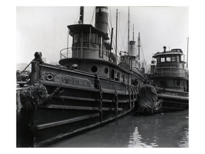 Tugboats, Pier 11, East River, Manhattan by Berenice Abbott Pricing Limited Edition Print image