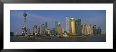 Buildings At The Waterfront, Oriental Pearl Tower, Huangpu River, Pudong, Shanghai, China by Panoramic Images Pricing Limited Edition Print image