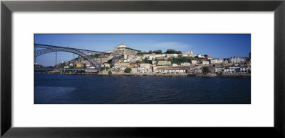 Buildings At The Waterfront, Serra Do Pillar, Douro River, Porto, Portugal by Panoramic Images Pricing Limited Edition Print image