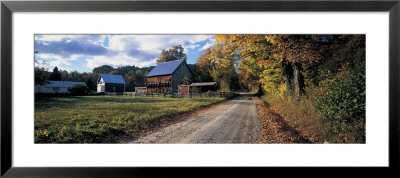 Country Road Along A Farm, Vermont, New England, Usa by Panoramic Images Pricing Limited Edition Print image