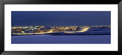 City Lit Up At Night, Grafarvogur, Reykjavik, Iceland by Panoramic Images Pricing Limited Edition Print image