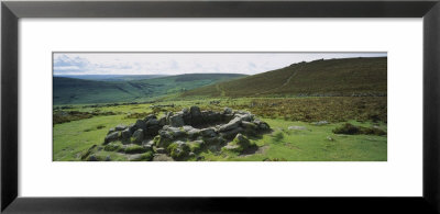 Rock Formations On A Landscape, Grimspound, Manaton, Dartmoor, Devon, England by Panoramic Images Pricing Limited Edition Print image