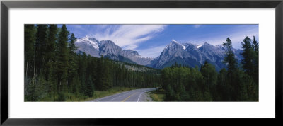 Two Lane Highway Passing Through A Landscape, Trans-Canada Highway, Alberta, Canada by Panoramic Images Pricing Limited Edition Print image