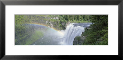 Rainbow Over A Waterfall, Upper Mesa Falls, Targhee National Forest, Idaho, Usa by Panoramic Images Pricing Limited Edition Print image