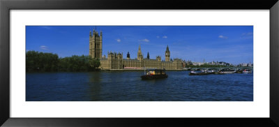 Buildings On The Waterfront, Big Ben, Houses Of Parliament, London, England by Panoramic Images Pricing Limited Edition Print image