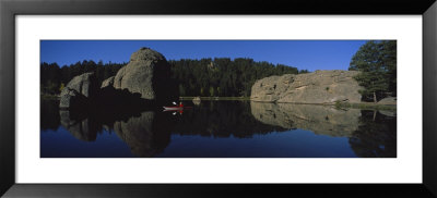 Person Kayaking In A Lake, Sylvan Lake, Custer State Park, South Dakota, Usa by Panoramic Images Pricing Limited Edition Print image