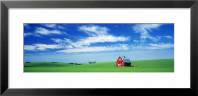 Red Barn In Field, Washington State, Usa by Panoramic Images Pricing Limited Edition Print image