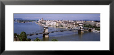 Aerial View, Bridge, Cityscape, Danube River, Budapest, Hungary by Panoramic Images Pricing Limited Edition Print image