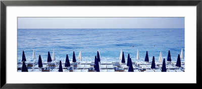 Lounge Chairs, Mediterranean Cote De Azur, Nice, France by Panoramic Images Pricing Limited Edition Print image