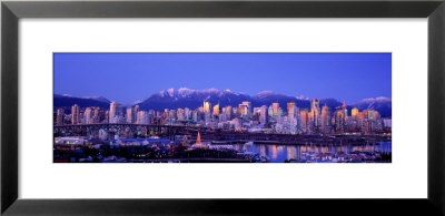 Twilight, Vancouver Skyline, British Columbia, Canada by Panoramic Images Pricing Limited Edition Print image