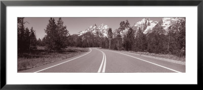 Road Winding Through Teton Range, Grand Teton National Park, Wyoming, Usa by Panoramic Images Pricing Limited Edition Print image