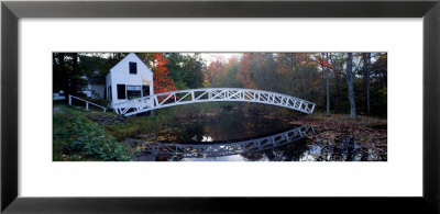 Foot Bridge Leading To A House, Minnesota, Usa by Panoramic Images Pricing Limited Edition Print image