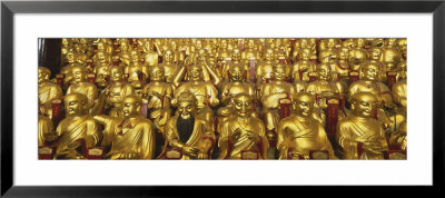 Statues In A Temple, Longhua Temple, Shanghai, China by Panoramic Images Pricing Limited Edition Print image
