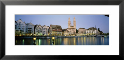 Evening, Cityscape, Zurich, Switzerland by Panoramic Images Pricing Limited Edition Print image