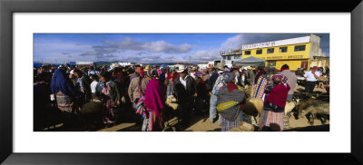 Group Of People In A Market, San Francisco El Alto, Guatemala by Panoramic Images Pricing Limited Edition Print image