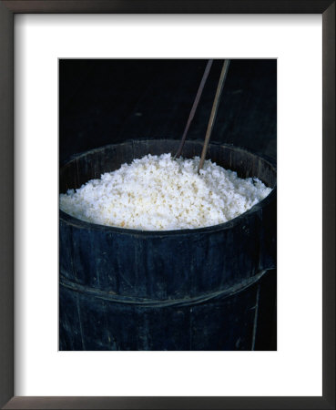 Rice In A Wooden Barrel, Guangxi, China by Keren Su Pricing Limited Edition Print image