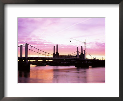 Dawn Over Battersea Power Station And Chelsea Bridge, London, England, United Kingdom by Nick Wood Pricing Limited Edition Print image