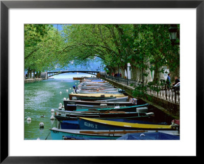 Boats On Canal Du Vasse, Annecy, Rhone-Alpes, France by John Elk Iii Pricing Limited Edition Print image
