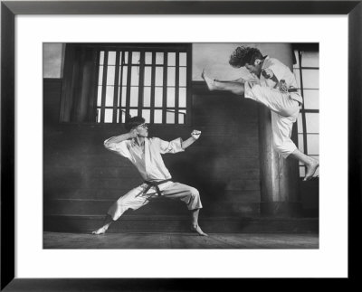 Japanese Karate Students Demonstrating Fighting by John Florea Pricing Limited Edition Print image