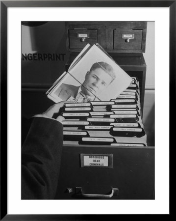 Close Up Of File Drawer At Fbi Office by George Skadding Pricing Limited Edition Print image