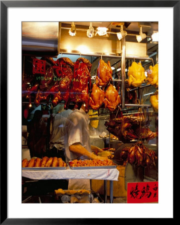 Peking Ducks Hanging In Shop Window, Hong Kong, China by Amanda Hall Pricing Limited Edition Print image