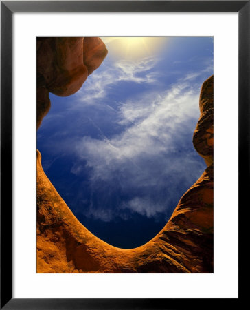 Curved Redrock And Sunburst, Devil's Garden, Grand Staircase-Escalante National Monument, Utah, Usa by Jerry Ginsberg Pricing Limited Edition Print image