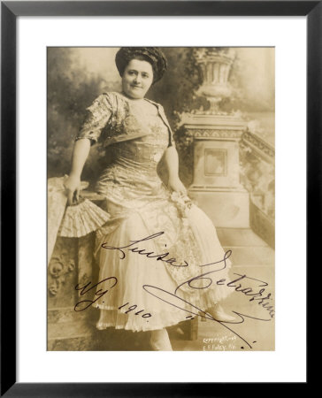 Luisa Tetrazzini Italian Opera Singer In 1909 by E.F. Foley Pricing Limited Edition Print image