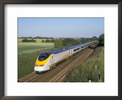 Eurostar Train Travelling Through Countryside by John Miller Pricing Limited Edition Print image