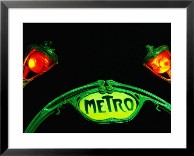 Art-Nouveau Metro Chateau D'eau Sign, Paris, France by Martin Moos Pricing Limited Edition Print image