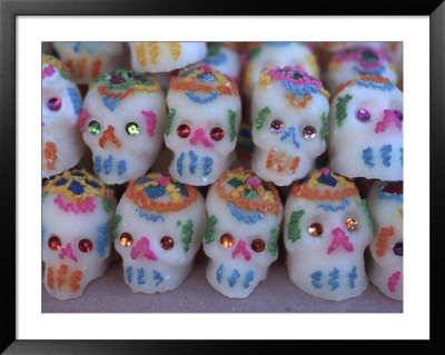 Day Of The Dead, Sugar Skull Candy At Abastos Market, Oaxaca, Mexico by Judith Haden Pricing Limited Edition Print image