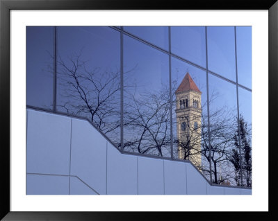 The Convention Center And Reflection Of The Clock Tower, Spokane, Washington, Usa by Jamie & Judy Wild Pricing Limited Edition Print image