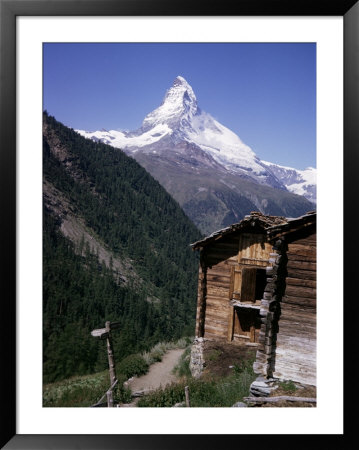 Matterhorn, 4477M High, Seen From Findelen, Zermatt Valley, Swiss Alps, Switzerland by Tony Waltham Pricing Limited Edition Print image