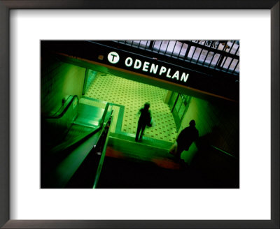 Passengers Entering Odenplan Metro Train Station, Stockholm, Sweden by Martin Lladó Pricing Limited Edition Print image
