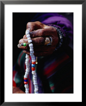 Loba Nomad Counting Prayer Beads, Yak Kharka,Kosi, Nepal by Richard I'anson Pricing Limited Edition Print image
