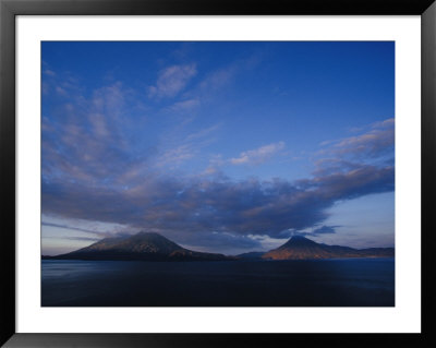 Scenic Volcanos At Sunset, Lake Atitlan, Guatemala by John & Lisa Merrill Pricing Limited Edition Print image