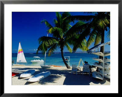 Sail Boats And Crafts For Rent On Beach, Flic En Flac, Mauritius by Jean-Bernard Carillet Pricing Limited Edition Print image
