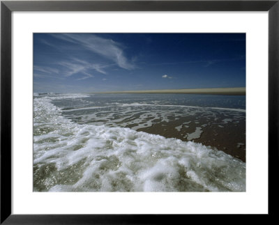 Atlantic Ocean Surf Washes The Sand Beneath A Blue Sky, Assateague Island, Virginia by James P. Blair Pricing Limited Edition Print image