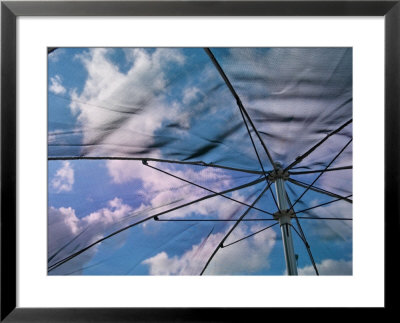 Abstract Cumulus Clouds Seen Through A Sun Umbrella In Marin County, California by Keenpress Pricing Limited Edition Print image