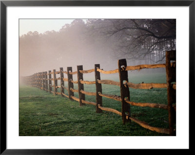 Split-Rail Fence In The Early Morning Mist by Richard Nowitz Pricing Limited Edition Print image