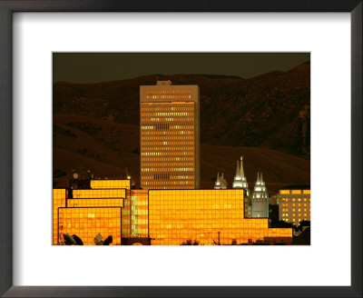 Salt Lake City At Sunset by James P. Blair Pricing Limited Edition Print image
