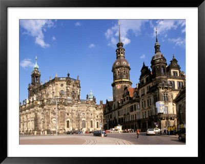 Dresden Schloss And Hofkirche From The Opera, Dresden, Saxony, Germany by Walter Bibikow Pricing Limited Edition Print image