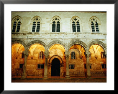 Arches Of Gothic Renaissance Rector's Palace, Dubrovnik, Croatia by Richard Nebesky Pricing Limited Edition Print image