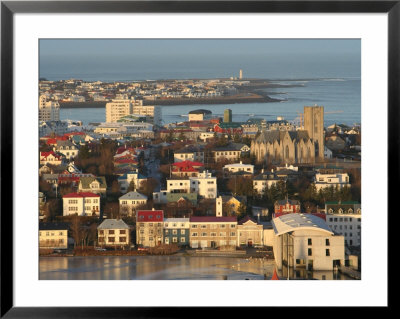 Tjorn And Reykjavik From Hallgrimskirkja, Reykjavik, Iceland by Jonathan Smith Pricing Limited Edition Print image