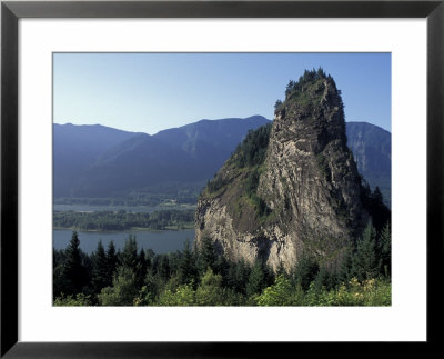 View Of Beacon Rock On The Columbia River, Beacon Rock State Park, Washington, Usa by Connie Ricca Pricing Limited Edition Print image