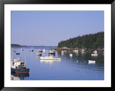 Lobster Boats In Stonington Harbor, Maine, Usa by Jerry & Marcy Monkman Pricing Limited Edition Print image