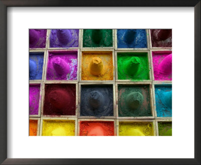 Selling Color Powder At Market, Pushkar, Rajasthan, India by Keren Su Pricing Limited Edition Print image
