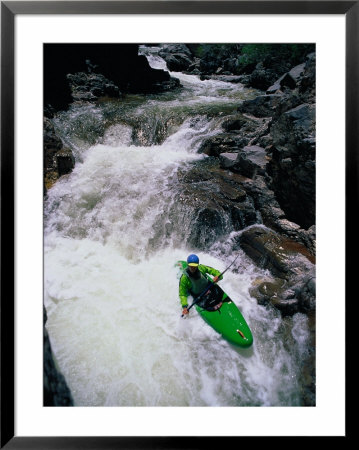 Kayaker Negotiates A Turn by Wiley & Wales Pricing Limited Edition Print image