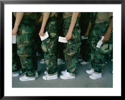 Marine Recruits Standing In Line by Karen Kasmauski Pricing Limited Edition Print image