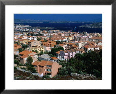 Looking Over Town To Isola Caprere In Distance, Sassari, Maddalena, Sardinia, Italy by Dallas Stribley Pricing Limited Edition Print image